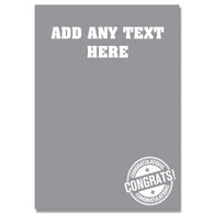 Personalised Congrats Card